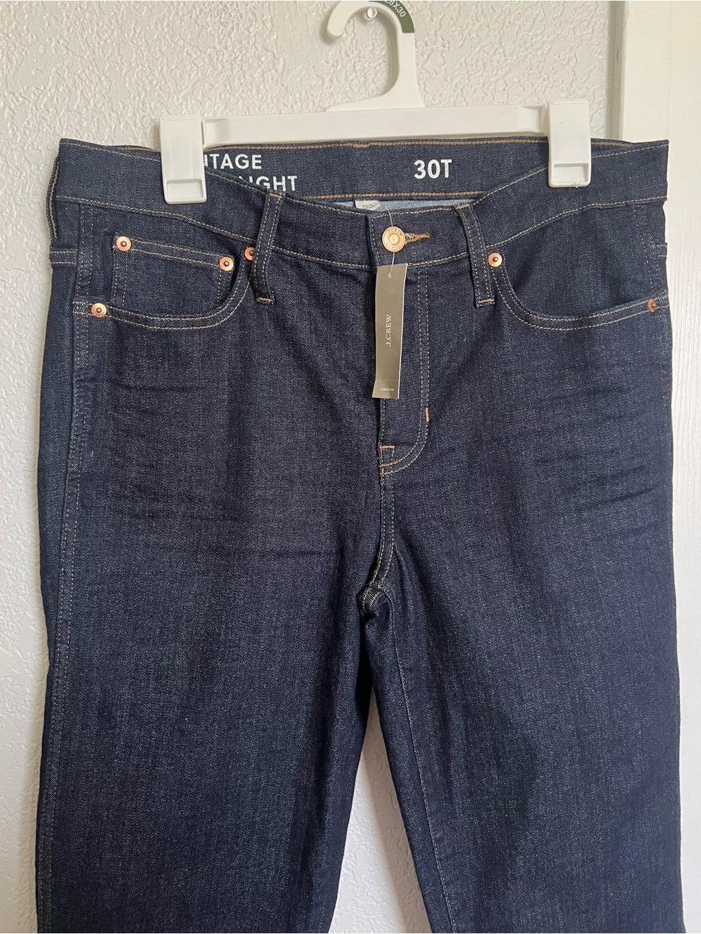 J. Crew Tall Mid-Rise Vintage Slim Straight Jean in Dark Wash, Size 30T - Picture 4 of 8